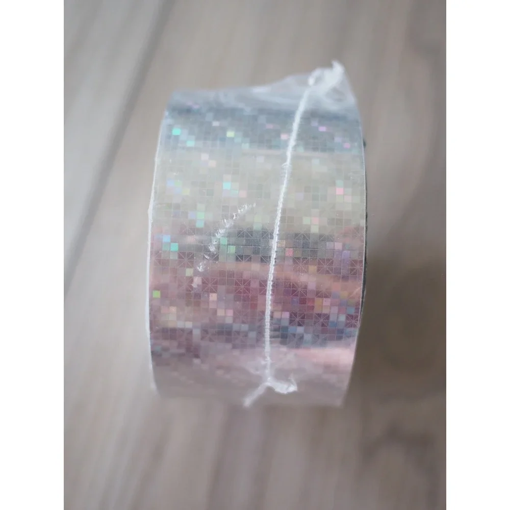 NEW Duck Prism Silver Holographic Crafting Tape Iridescent Mosaic